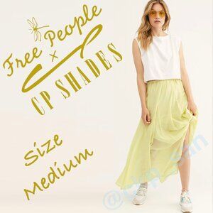 Free People x CP Shades Lily Cotton Silk Maxi Skirt Sz M